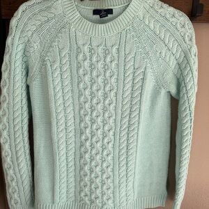 GAP Light Green Cable Knit Sweater